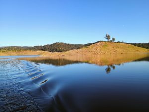 Yeguas lake totally flat